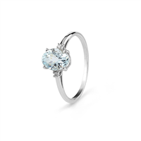 Anello Bliss Donna Bl stephanie in Oro bianco Acquamarina 20114463